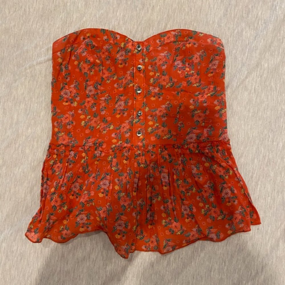 Aerie Corset Floral Top